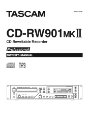 TASCAM CD-RW901MKII Owners Guide