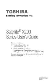 Toshiba Satellite X205 Toshiba User's Guide for Satellite X205