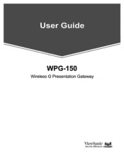 ViewSonic WPG-150 Wireless G Presentation Gateway WPG-150 User Guide, English