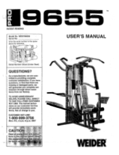 Weider Pro 9655 English Manual
