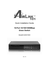 Airlink AGSW1600V2 Quick Installation Guide