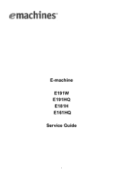eMachines E181HV Service Guide