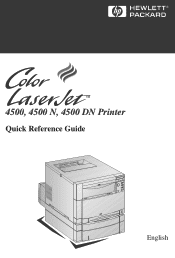 HP 4500 HP Color LaserJet 4500, 4500 N, 4500 DN Printer - Quick Reference Guide, C4084-90919