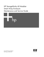 HP 60 HP StorageWorks 60 Modular Smart Array Enclosure Maintenance and Service Guide (405865-002, August 2007)