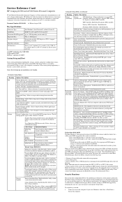 HP Dc7600 HP Compaq dx7200 and dc7600 Series Personal Computers Service Reference Card (1st Edition)