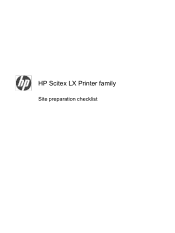 HP Scitex LX800 HP Scitex LX Printer Family - Site preparation checklist