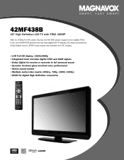 Magnavox 42MF438B Product Spec Sheet