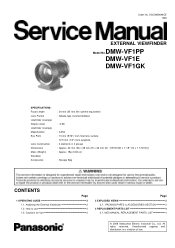 Panasonic DMWVF1 Service Manual