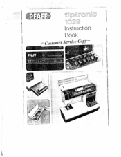 Pfaff Tiptronic 1029 Owner's Manual