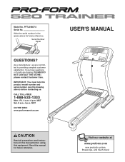 ProForm 520 Trainer Treadmill English Manual