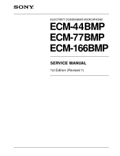 Sony ECM-166BMP Service Manual