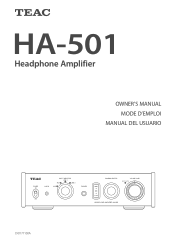 TEAC HA-501 HA-501 Owner's Manual