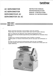 Brother International MD-611 Instruction Manual - English