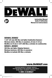 Dewalt D25604K Instruction Manual