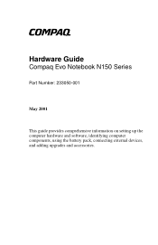 HP Evo n150 Compaq Evo Notebook N150 Series