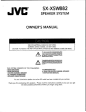JVC SX-XSW882 Owners Manual