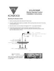 Kenwood KCA-RC50MR Installation Instructions