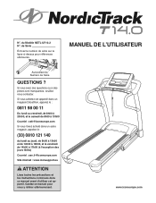 NordicTrack T 14.0 Treadmill French Manual