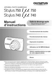 Olympus Stylus 740 Silver Stylus 740 Manuel d'instructions (Français)
