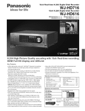 Panasonic WJ-HD716/1000 Spec Sheet