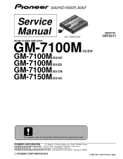 Pioneer GM-7150M Service Manual