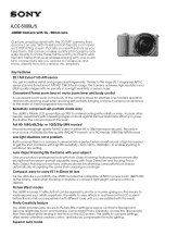 Sony ILCE-5000L Marketing Specifications (Silver model)