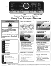 Whirlpool WFW3090J Quick Start Guide