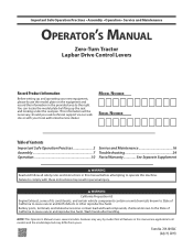 Cub Cadet ZT3 60 Operation Manual