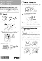 Epson WorkForce Pro WF-C5290 Start Here - Installation Guide for U.S. and Canada