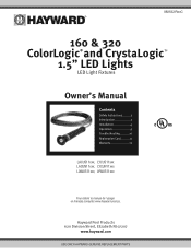 Hayward CrystaLogic Accent Lights ColorLogic 160 and 320 Owner s Manual