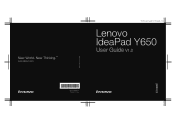 Lenovo Y650 IdeaPad Y650 User Guide V1.0