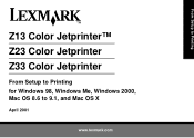 Lexmark Z33 Color Jetprinter From Setup to Printing (926 KB)