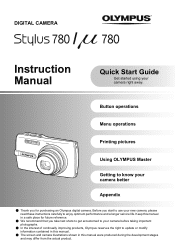 Olympus 225925 Stylus 780 Instruction Manual (English)