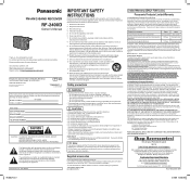 Panasonic RF-2400 Owners Manual