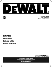 Dewalt DWE7485 Instruction Manual