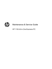 HP 1155 Maintenance & Service Guide HP 1155 All-in-One Business PC