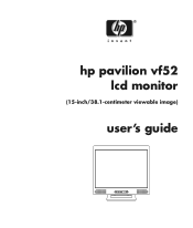 HP Vs15 HP Flat Panel Monitor - (English) vf52 Users Guide