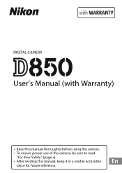 Nikon D850 Users Manual - English for customers in Europe