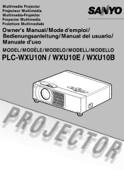 Sanyo WXU10 Instruction Manual, PLC-WXU10B