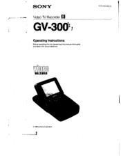 Sony GV-300 Primary User Manual