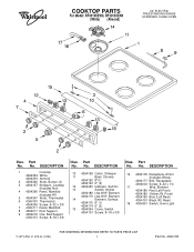 Whirlpool RF3010XEW Parts List
