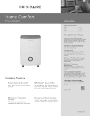 Frigidaire FFAD3033R1 Product Specifications Sheet