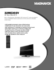 Magnavox 32ME303V Leaflet - English