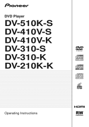 Pioneer DV210KV-K Operating Instructions