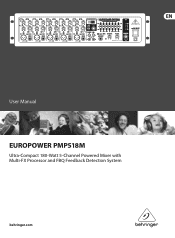 Behringer EUROPOWER PMP518M Manual