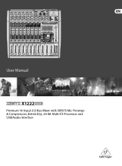 Behringer X1222USB Manual