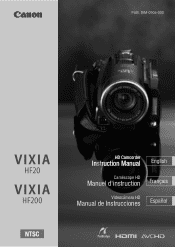 Canon HF200 VIXIA HF20/HF200 Instruction Manual