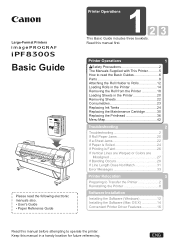 Canon imagePROGRAF iPF8300S iPF8300S Basic Guide No.1