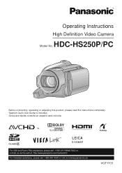 Panasonic HDCHS250 Hdd Sd Camcorder - Multi Language