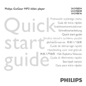 Philips SA2VBE08K Quick start guide